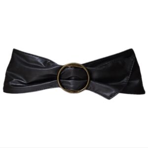 Wide dark brown belt